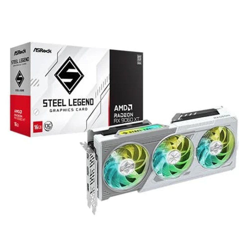 ASRock RX 9060 XT Steel Legend OC 16GB ASRock RX 9060 XT Steel Legend OC 16GB